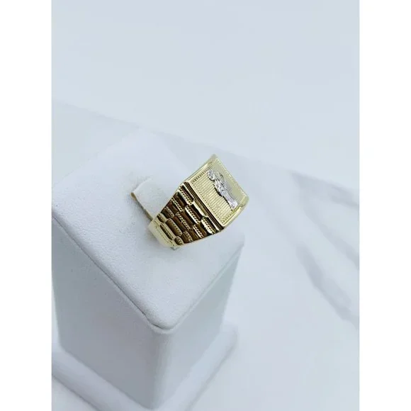 14k Solid gold ring Santa Muerte size 10❤️